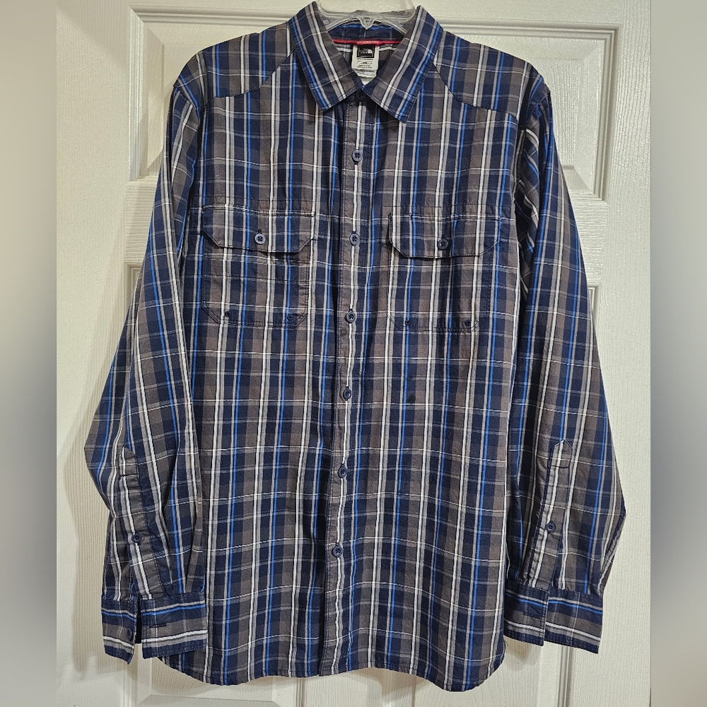 Men's The North Face Blue Plaid Shirt